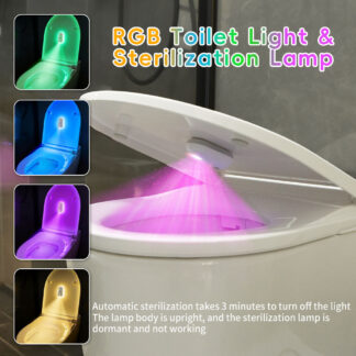 USB Rechargeable Toilet Sterilization Light with Sensor