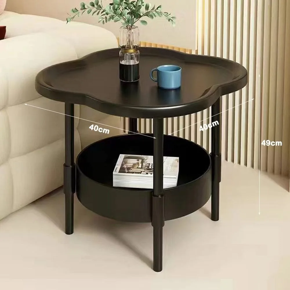 Modern 40*40CM Side Table Plastic Samll End Table Decorative With Storage Bedside Table for Living Room - Imagen 3