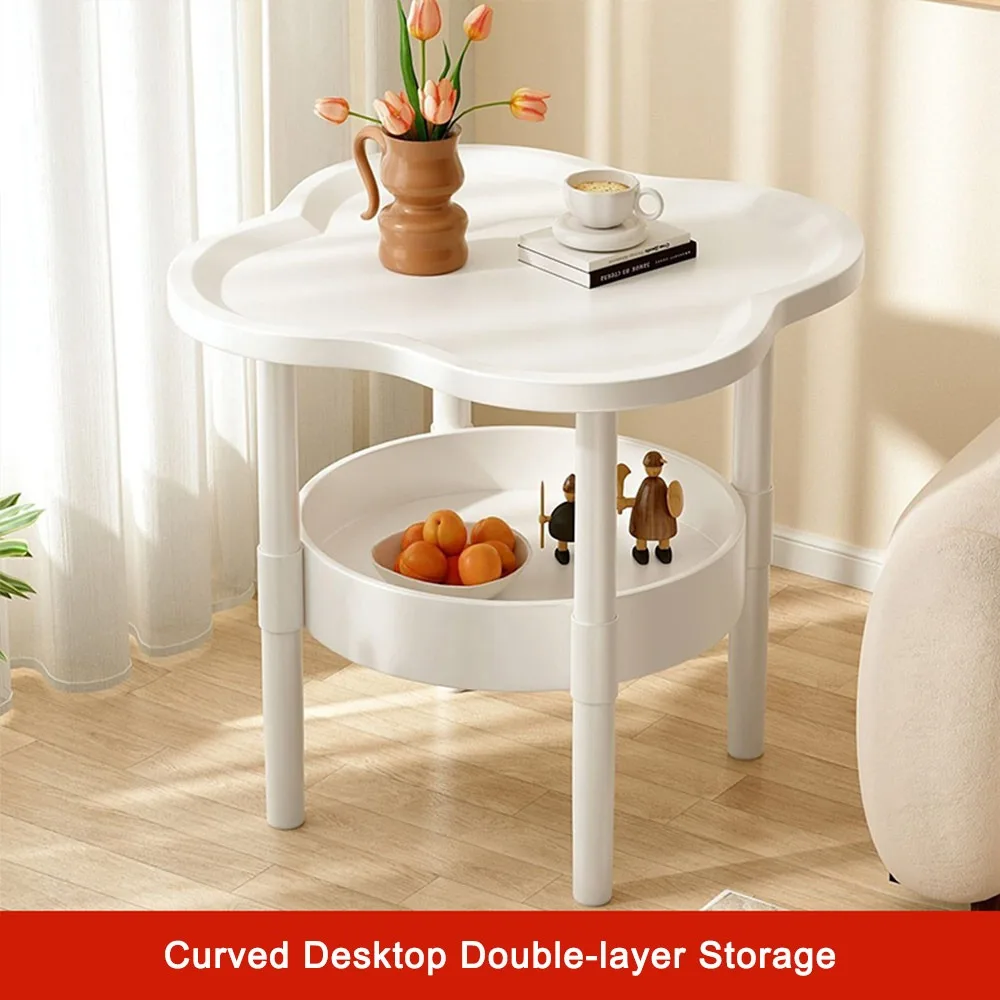 Modern 40*40CM Side Table Plastic Samll End Table Decorative With Storage Bedside Table for Living Room - Imagen 6