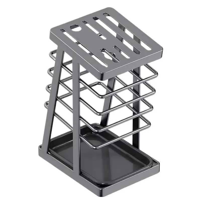 New Kitchen Utensils Storage Holder Square Space Saving Cutting Tool Storage Rack Countertop Drainage Plating Multifunctional - Imagen 6