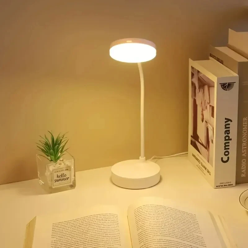3-Level Dimmable Wireless LED Desk Lamp, Plug-in Powered Touch Control Table Light. Portable Night Light for Bedroom, Study Room - Imagen 2