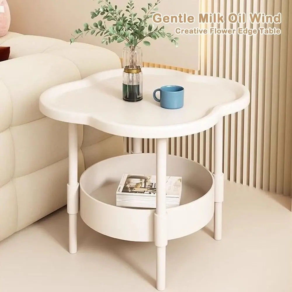 Modern 40*40CM Side Table Plastic Samll End Table Decorative With Storage Bedside Table for Living Room - Imagen 2