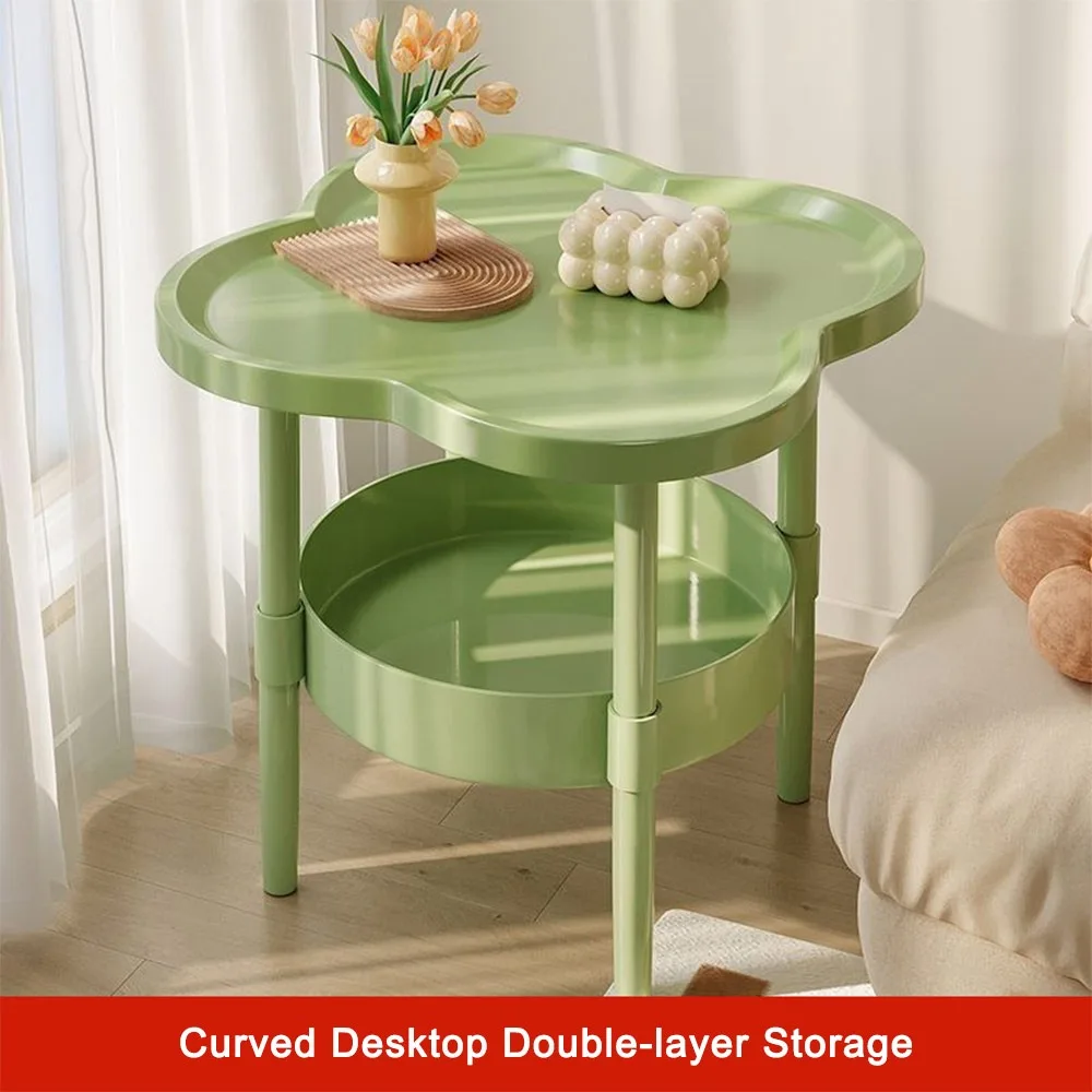 Modern 40*40CM Side Table Plastic Samll End Table Decorative With Storage Bedside Table for Living Room - Imagen 5